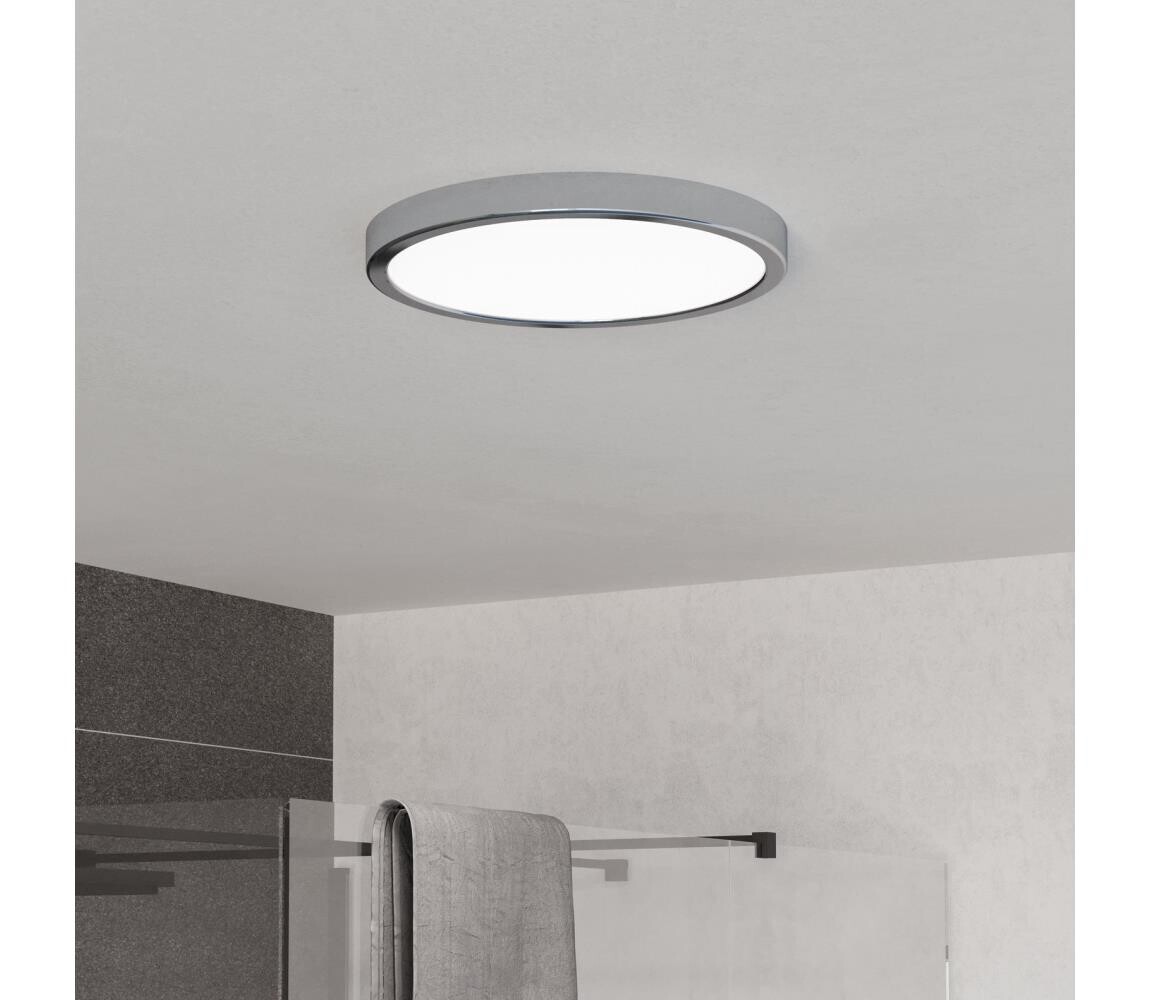 Eglo 901764 - LED Koup. strop. svít. FUEVA LED/14,2W/230V pr.27,8cm IP44 chrom 901764