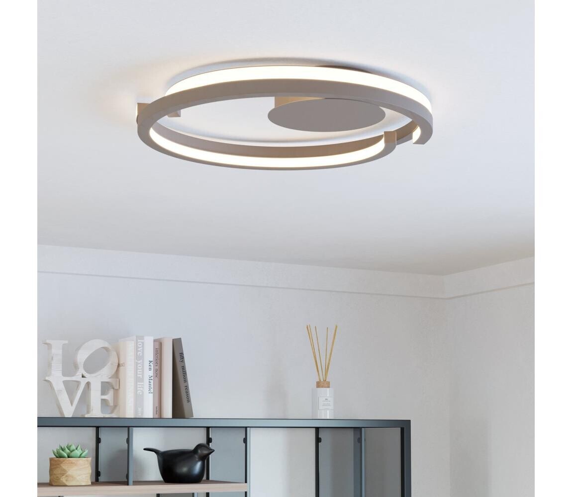 Eglo 901823-LED St. stropní svítidlo MEZZOMONTE 2xLED/20W/230V pr.48cm béžová+DO 901823