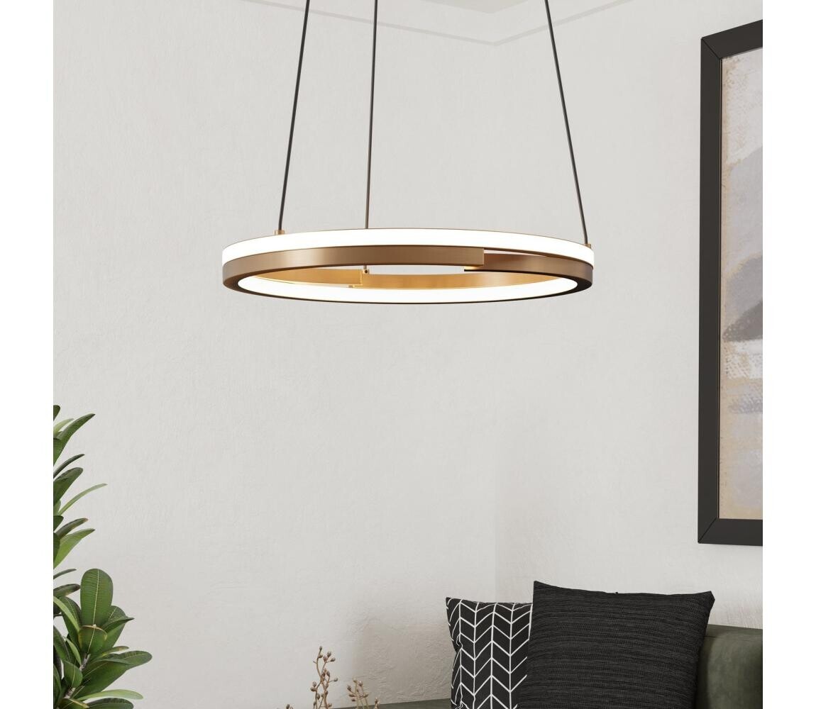 Eglo 901826 - LED Stm. lustr na lanku MEZZOMONTE 2xLED/20W/230V bronz + DO 901826