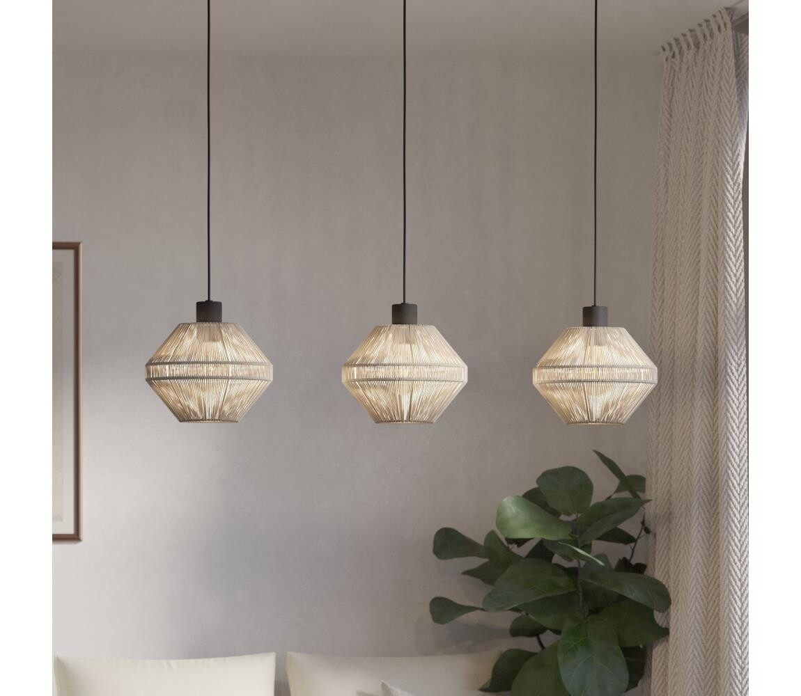 Eglo 44001 - Lustr na lanku MIDSUMER 3xE27/40W/230V krémová 44001