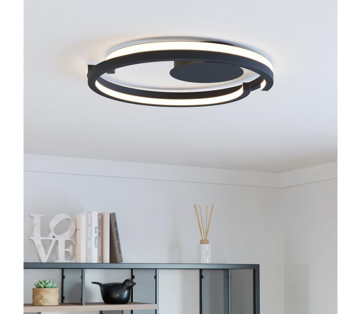 Eglo 901821-LED Stm. stropní svítidlo MEZZOMONTE 2xLED/20W/230V pr.48cm černá+DO 901821