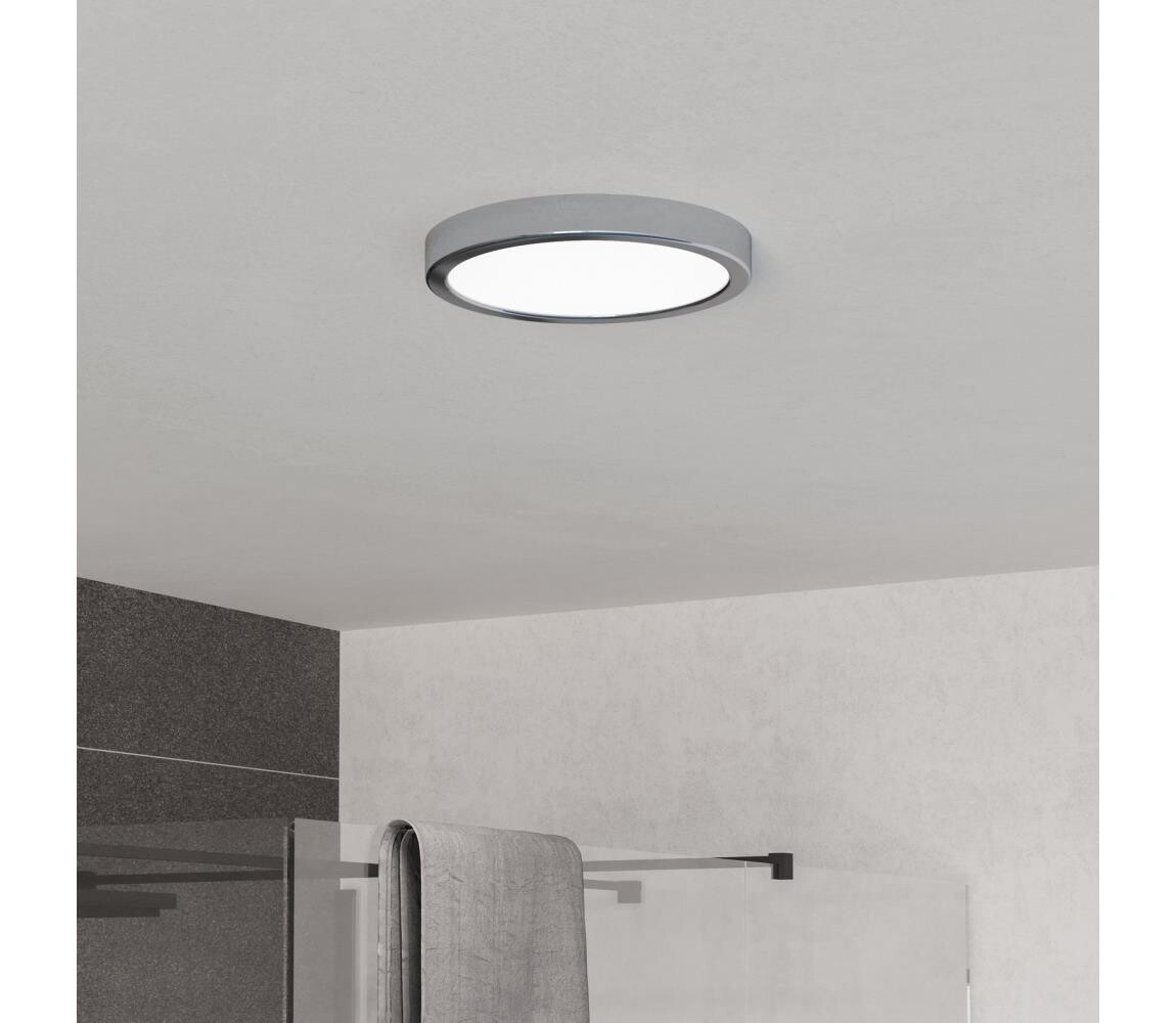 Eglo 901763 - LED Koup. strop. svít. FUEVA LED/11,5W/230V pr.21,1cm IP44 chrom 901763