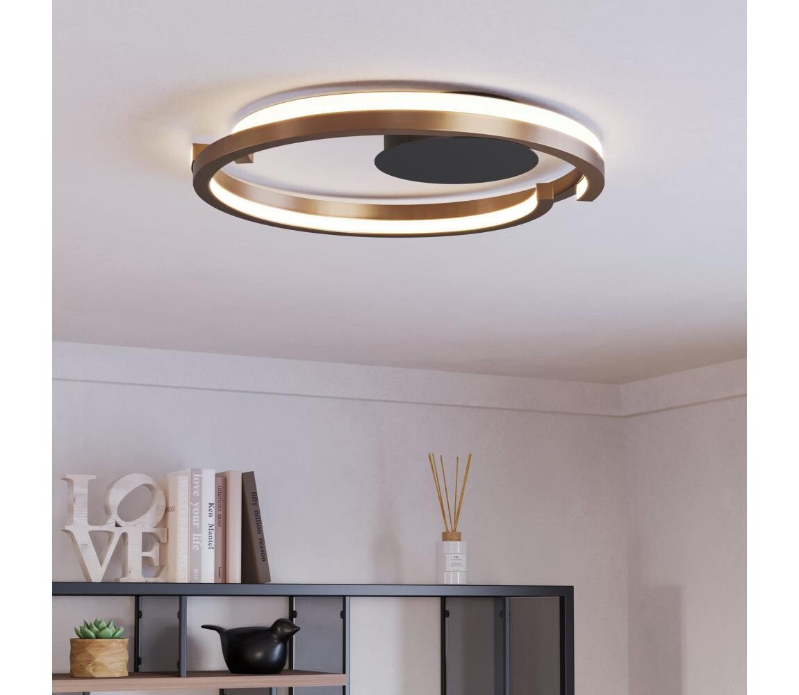 Eglo 901825-LED St. stropní svítidlo MEZZOMONTE 2xLED/20W/230V pr.48cm bronz +DO 901825