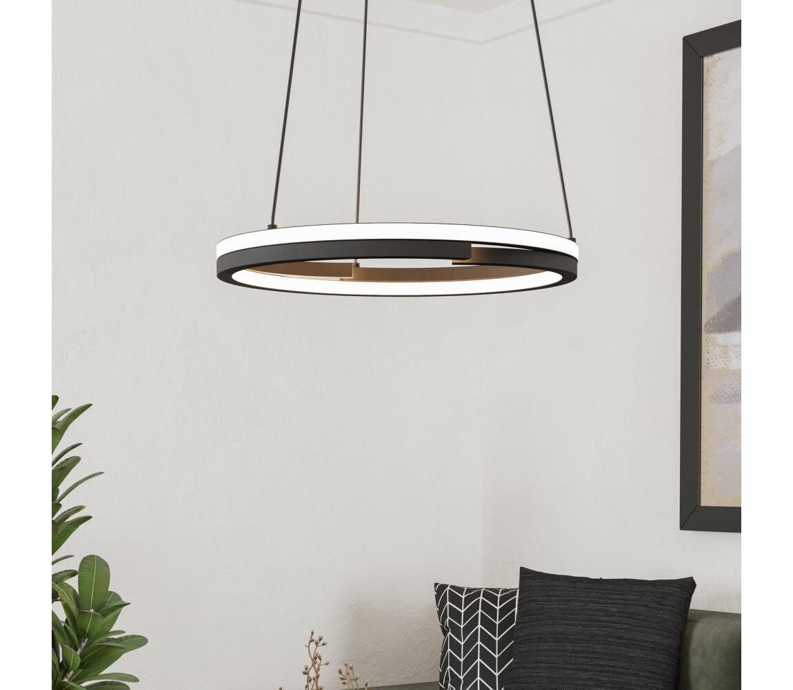 Eglo 901822 - LED Stm. lustr na lanku MEZZOMONTE 2xLED/20W/230V černá + DO 901822