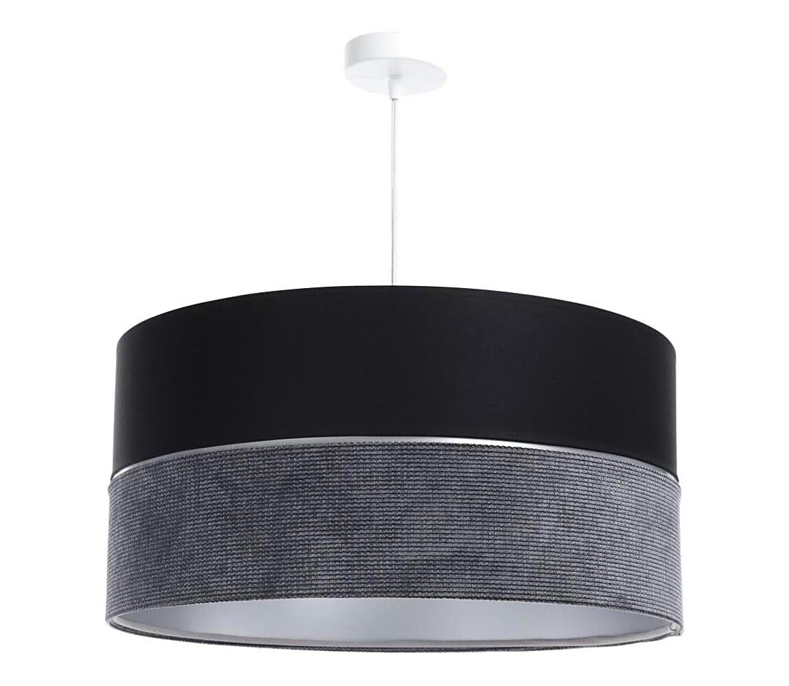Lustr na lanku TWIST 1xE27/60W/230V černá/šedá/stříbrná 0Ex0-005-50