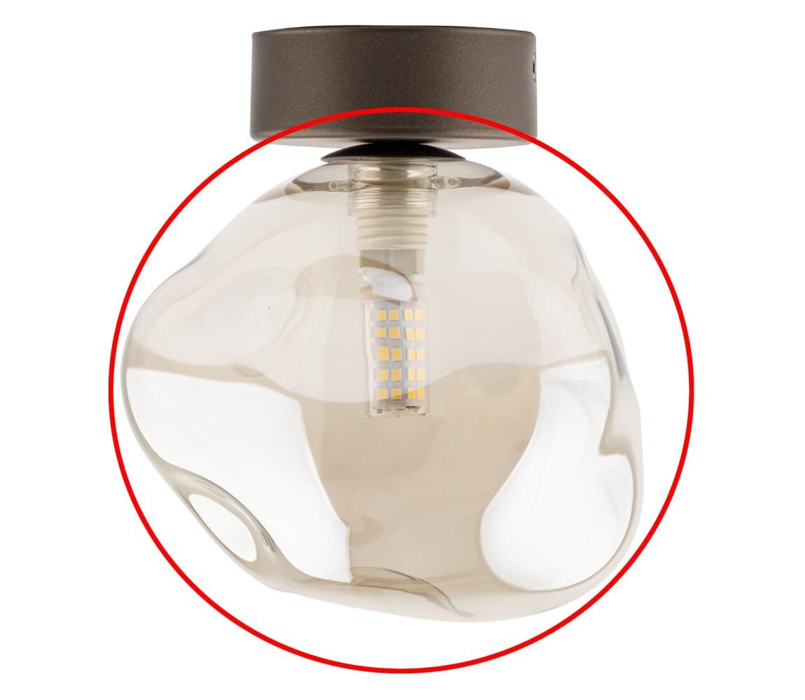 Náhradní sklo k lustru a nástěnnému svítidlu LAVA E27 kouřová béžová 7982