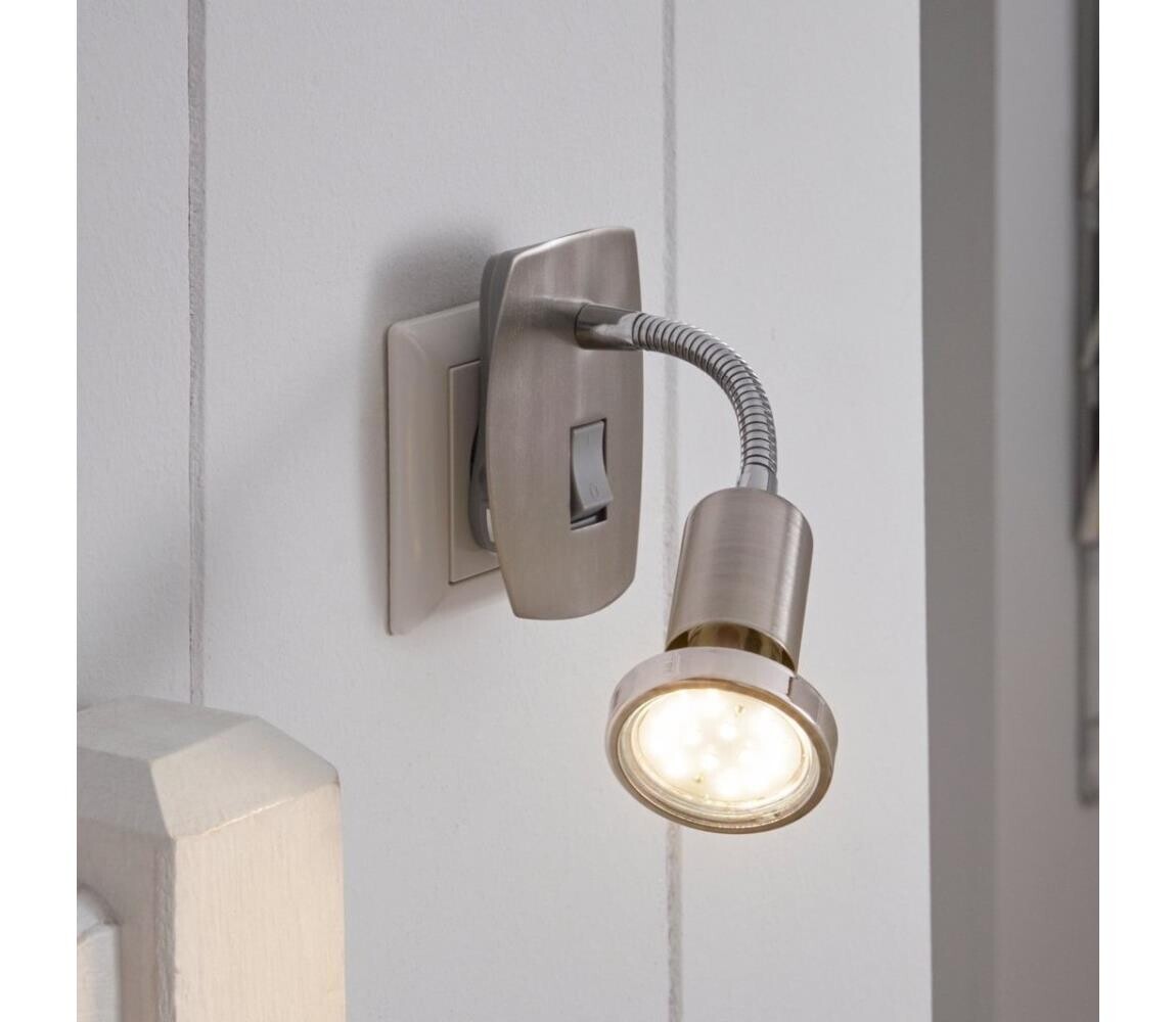 Eglo 902366 - LED Svítidlo do zásuvky MINI 1xGU10/2,8W/230V matný chrom 902366