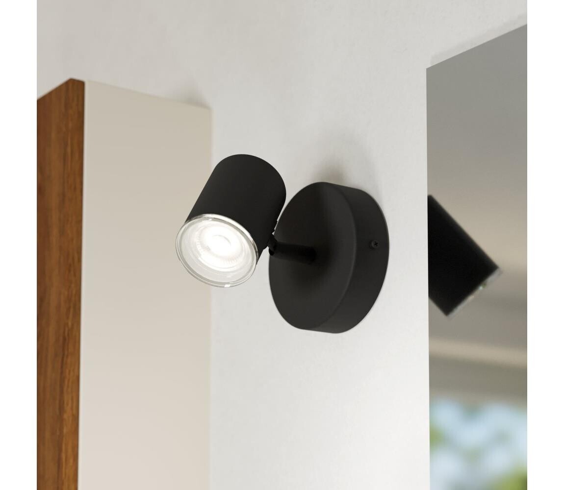 Eglo 901964- Koupelnové nástěnné bod. svítidlo CONSUMA 1xGU10/5W/230V IP44 černá 901964