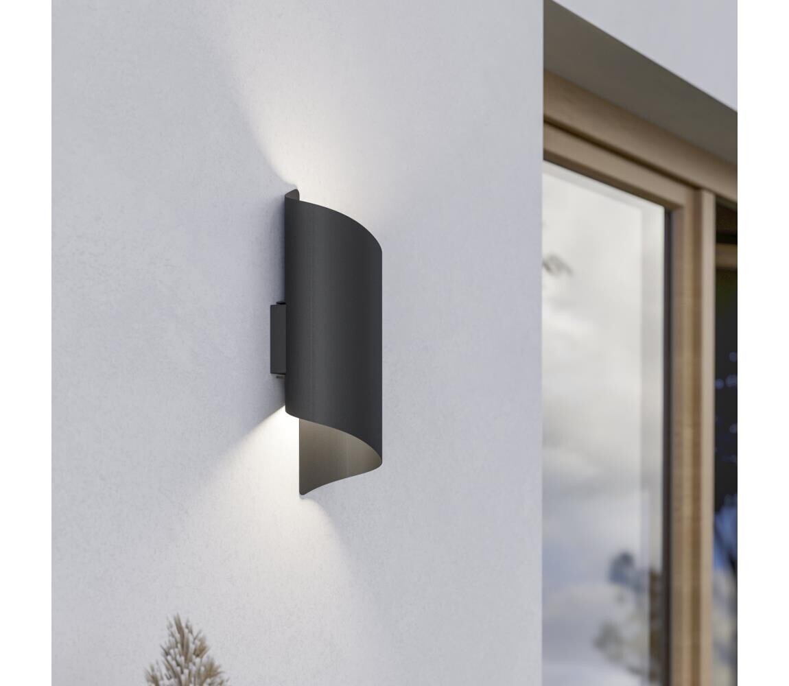 Eglo 902023 - LED Venkovní nástěnné svítidlo MONTARELLO 2xLED/4W/230V IP44 černá 902023