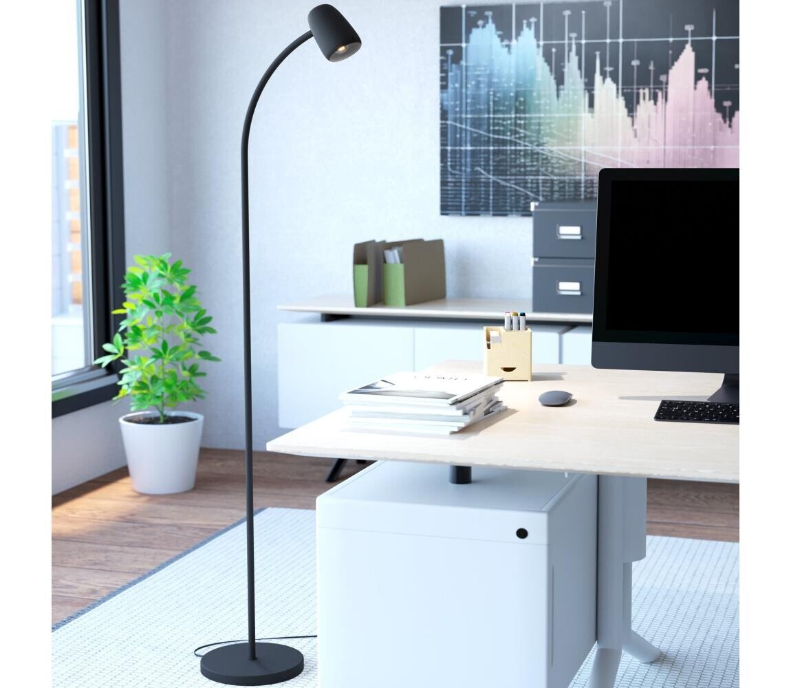 Eglo 902172 - Stojací lampa CARLO 1xE14/18W/230V černá 902172