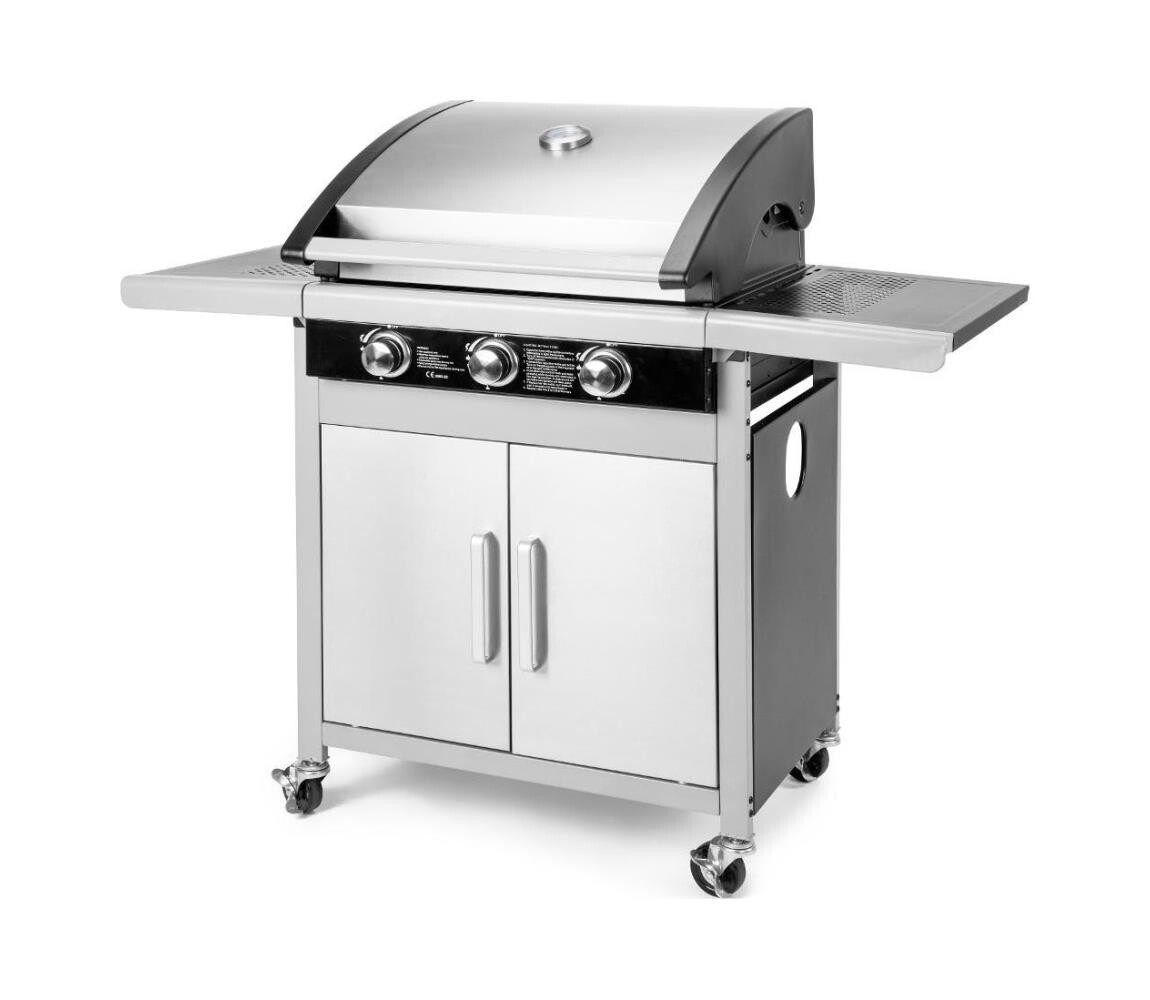 Fieldmann - Plynový gril 3x hořák matný chrom 41012389