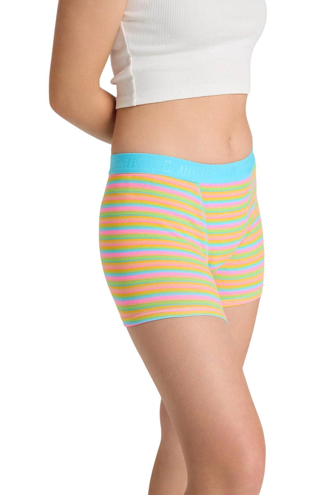 Dívčí menstruační kalhotky Modibodi Teen Hipster Boyshort Maxi Pony Stripe Pink (DMKMTHBMPSP) 10-12 let