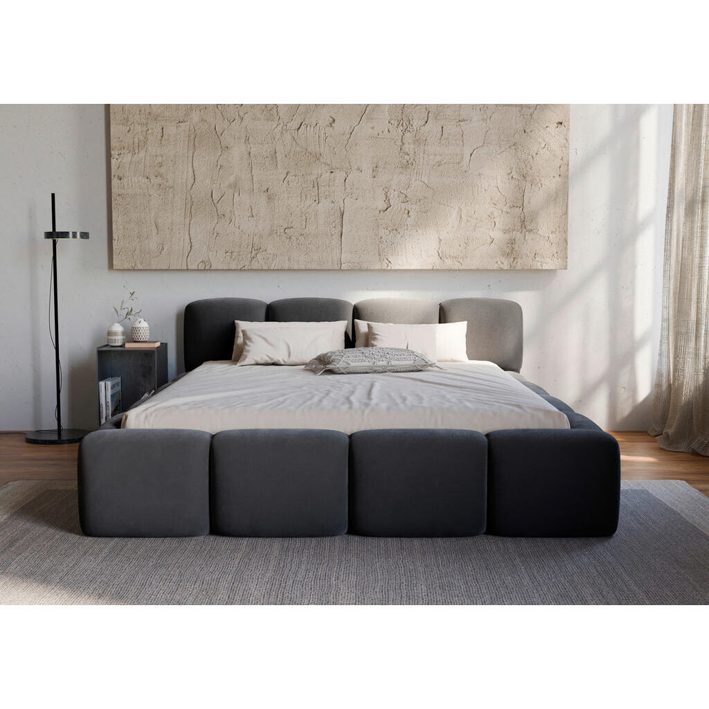 Carryhome ČALOUNĚNÁ POSTEL, 160/200 cm, černá