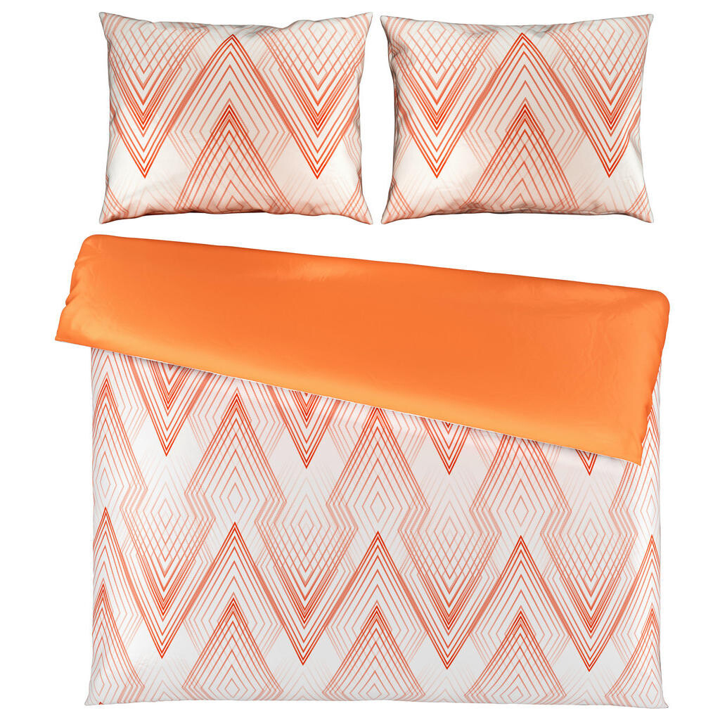 Novel OBOUSTRANNÉ POVLEČENÍ, satén, terracotta, 200/200 cm
