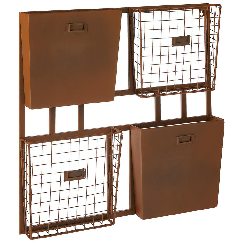 Ambia Home NÁSTĚNNÝ REGÁL, hnědá, 60/8/60 cm