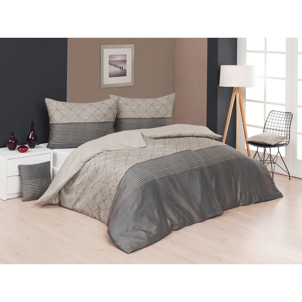 Matejovsky POVLEČENÍ, renforcé, šedavě hnědá, 140/200 cm