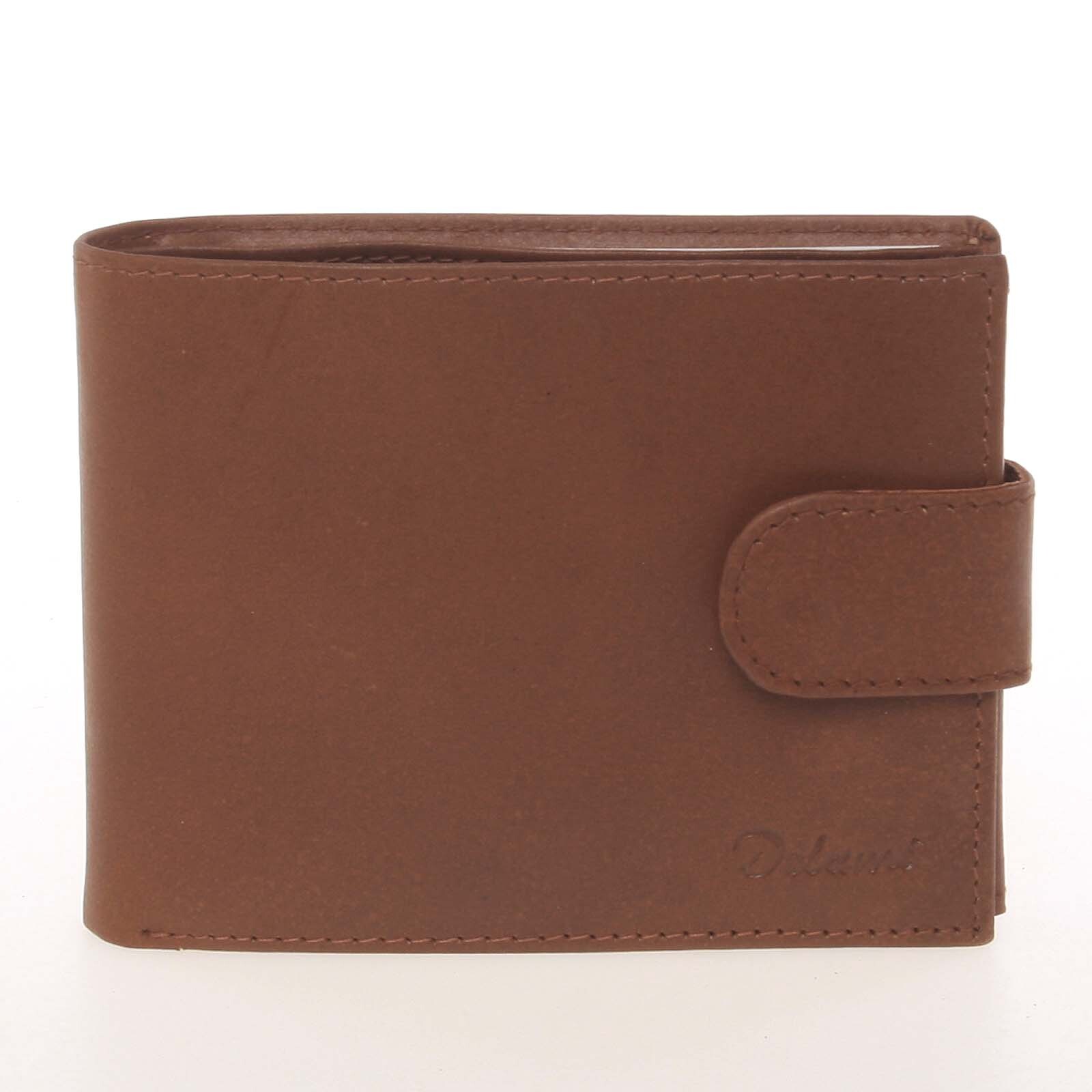Pánská kožená peněženka hnědá - Delami Adin hnědá