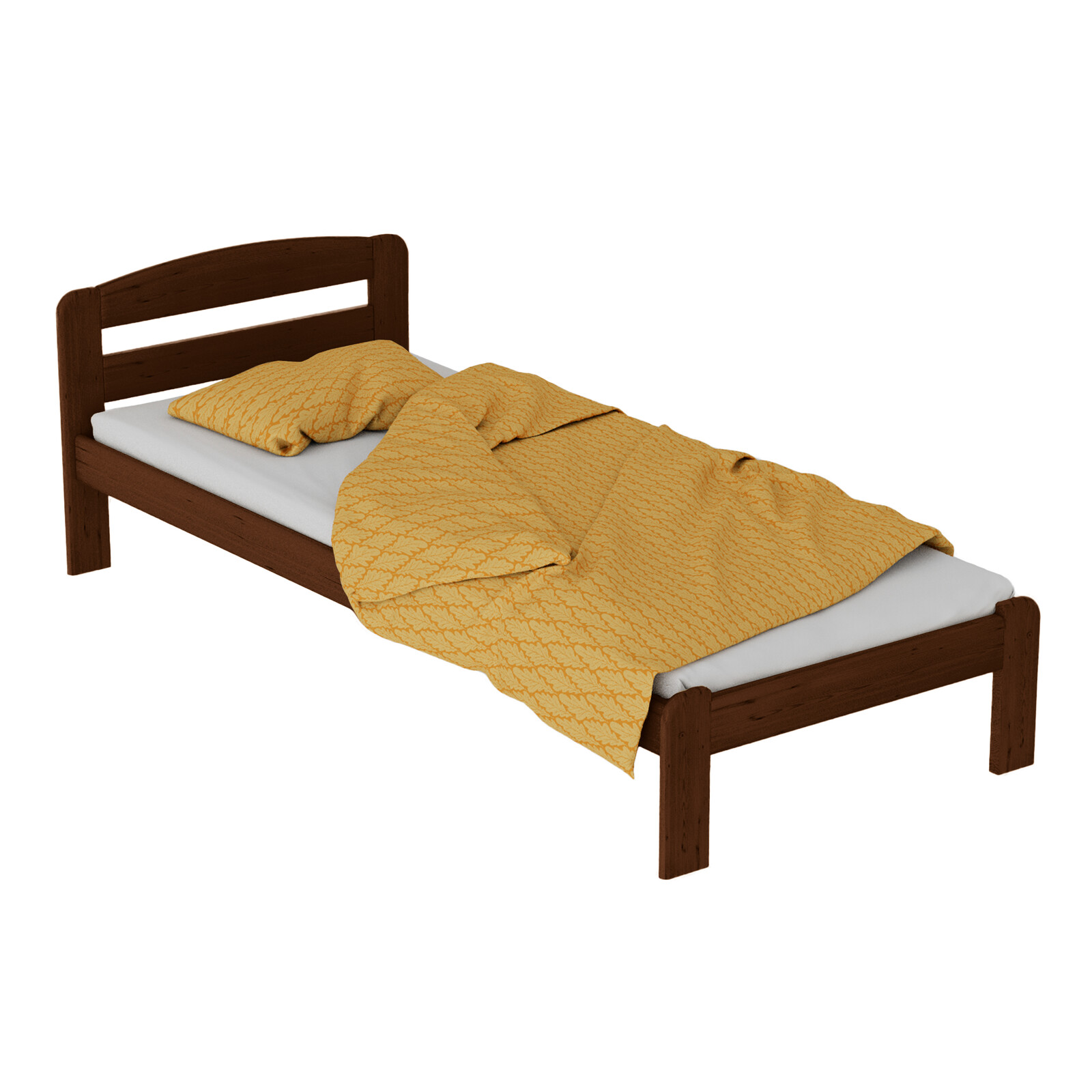 Maxi Postel Šárka z masivu 90 x 200 cm - barva Ořech - 2.jakost