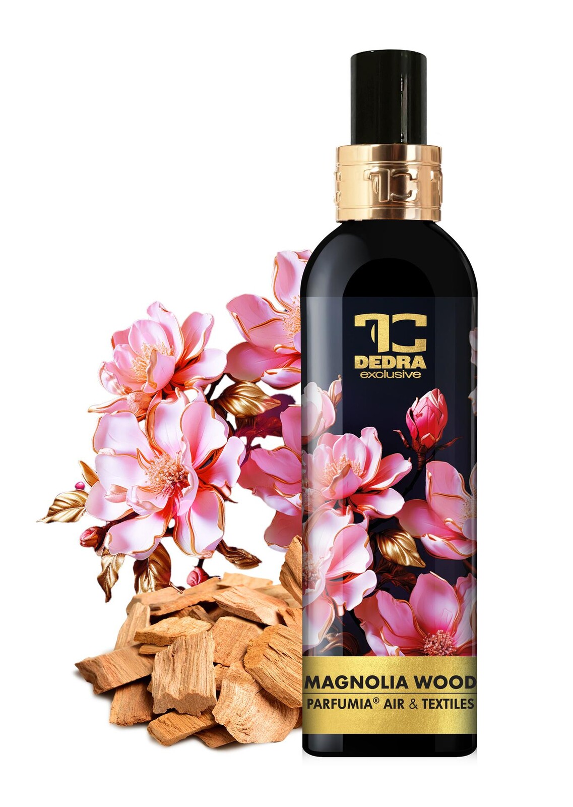MAGNOLIA WOOD | Osvěžovač vzduchu & textilií | luxusní parfémový sprej | 200 ml