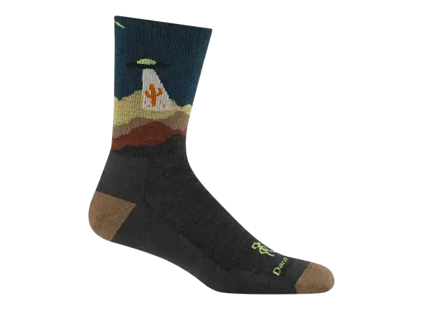 Darn Tough Spaced Out Micro Crew Lightweight Cusion pánské ponožky Charcoal vel. M (41-42)