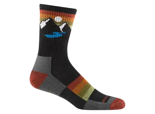 Darn Tough Sunset Ridge Micro Crew Lightweight Cushion pánské ponožky Charcoal vel. M (41-42)