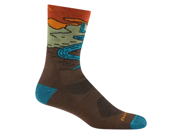 Darn Tough Chasing Waterfalls Micro Crew Lightweight Cushion pánské ponožky Earth vel. M (41-42)