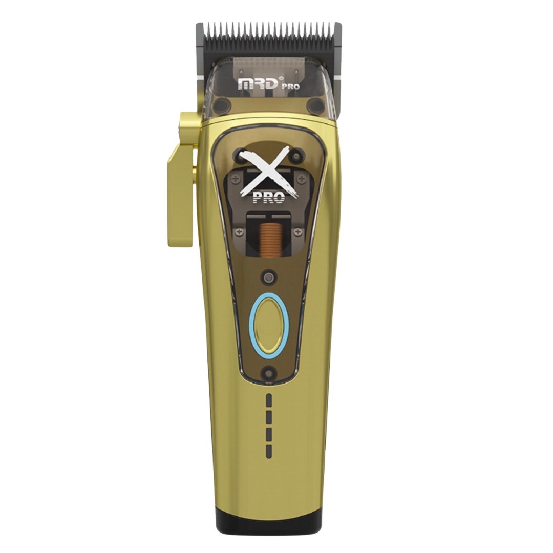 MRD PRO HC-999C X PRO Clipper - profesionální strojek s vector motorem + M22 - olej na mazání, 200 ml GOLD - zlatý