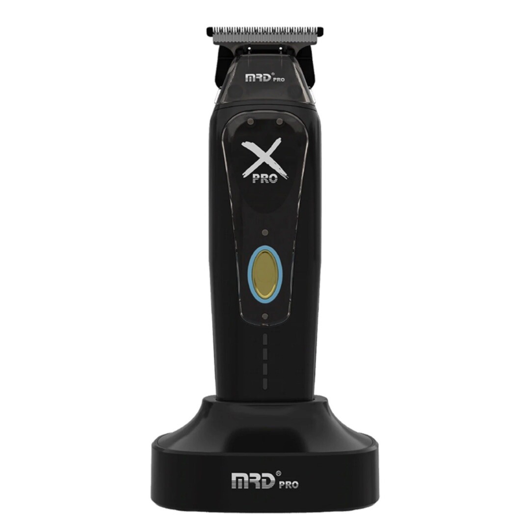 MRD PRO GMT-999C X PRO TRIMMER - profesionální konturovací strojek s vector motorem + M22 - olej na mazání, 200 ml BLACK - černý