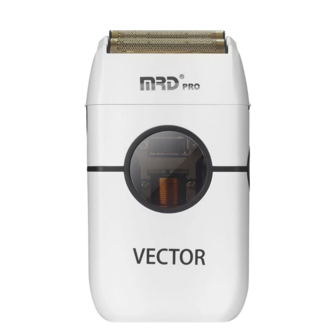 MRD Pro Vector Foil Shaver ZB-999 - profesionální holicí strojek s vector motorem + Stlačený vzduch, 400 ml WHITE - bílý