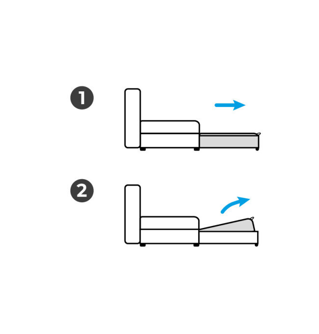 Dvoumístná pohovka RIGATTO tmavě modrá