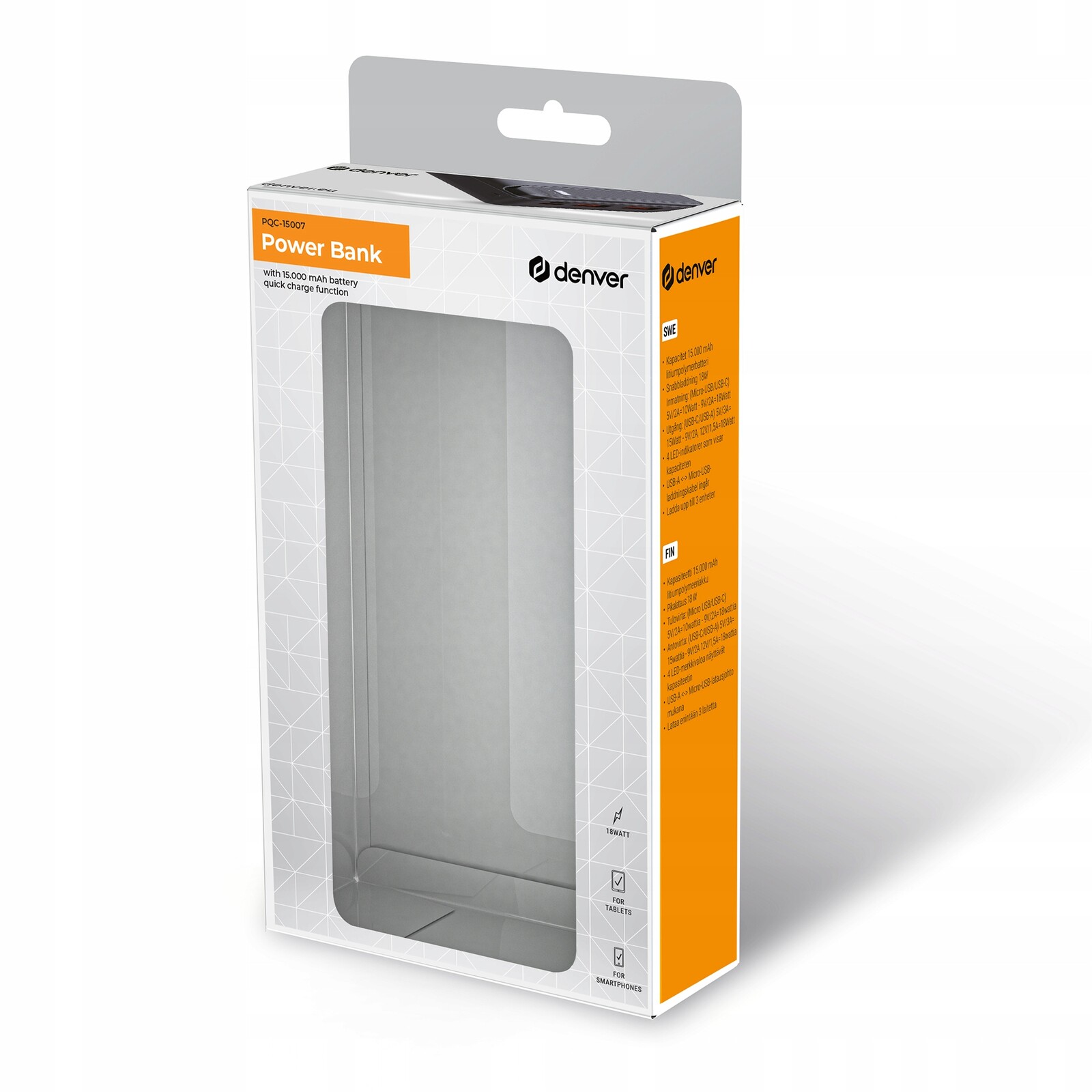 Powerbanka Denver PQC-15007 15000mAh 18W