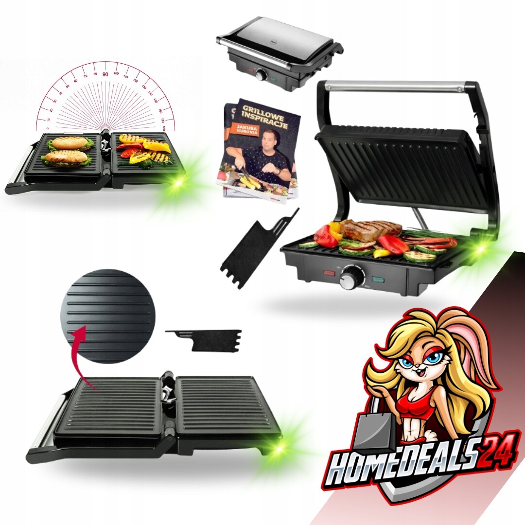 Panini Elektrický Kontaktní Gril Na Steaky Skládací Eldom 1600 W