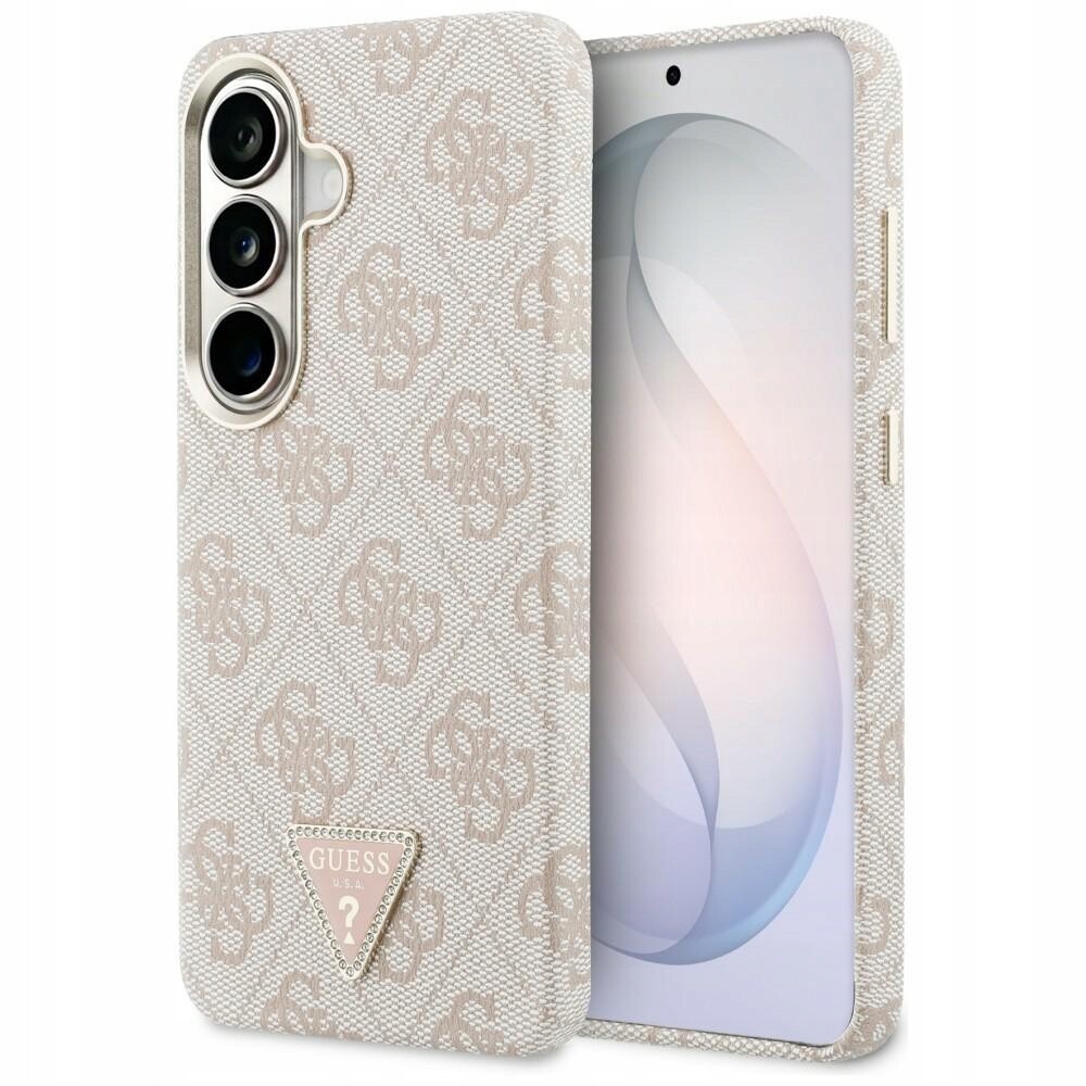 Pouzdro Guess 4G Triangle Logo MagSafe pro Samsung Galaxy S26 růžové