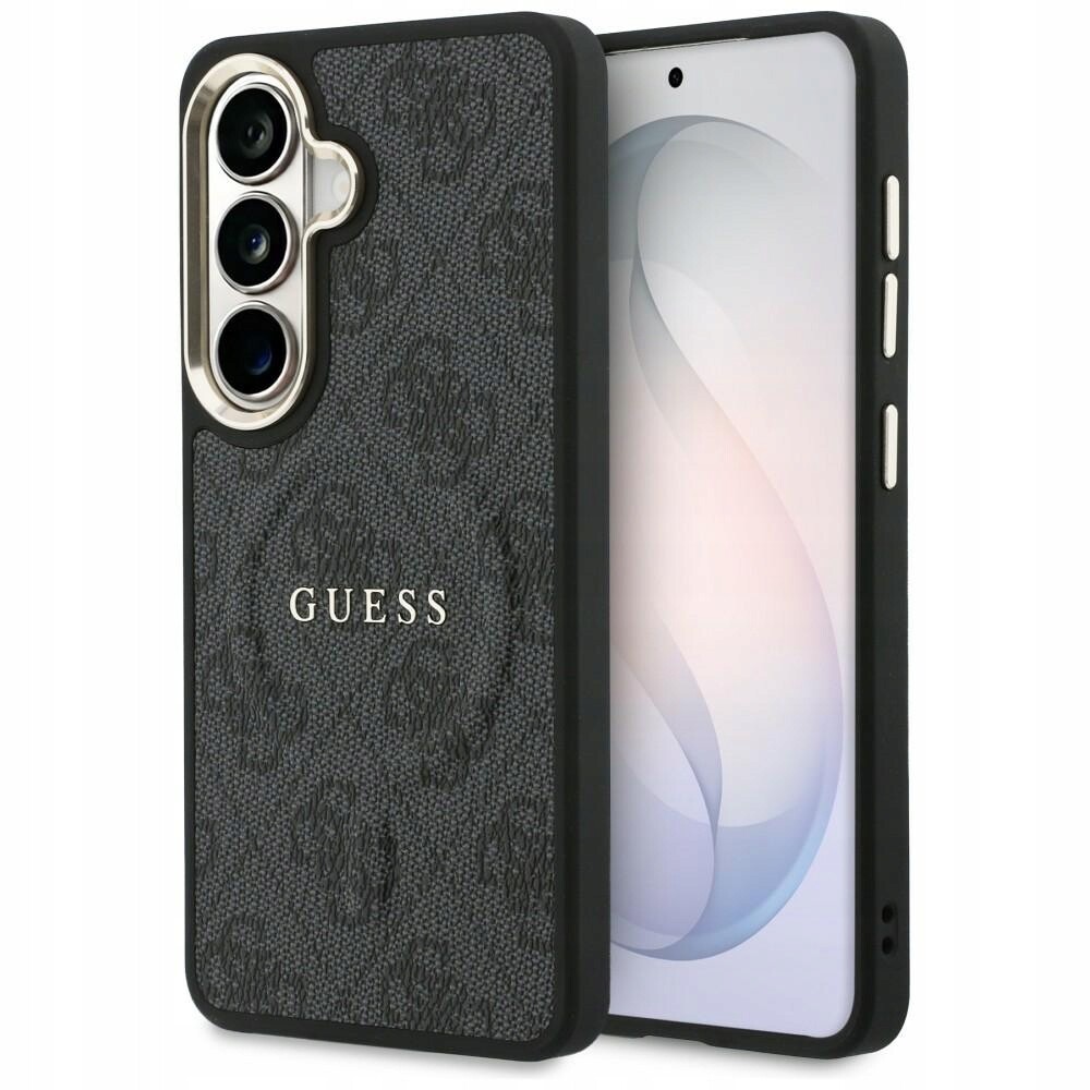 Pouzdro Guess 4G Embossed Ring MagSafe pro Samsung Galaxy S26 Plus, černé
