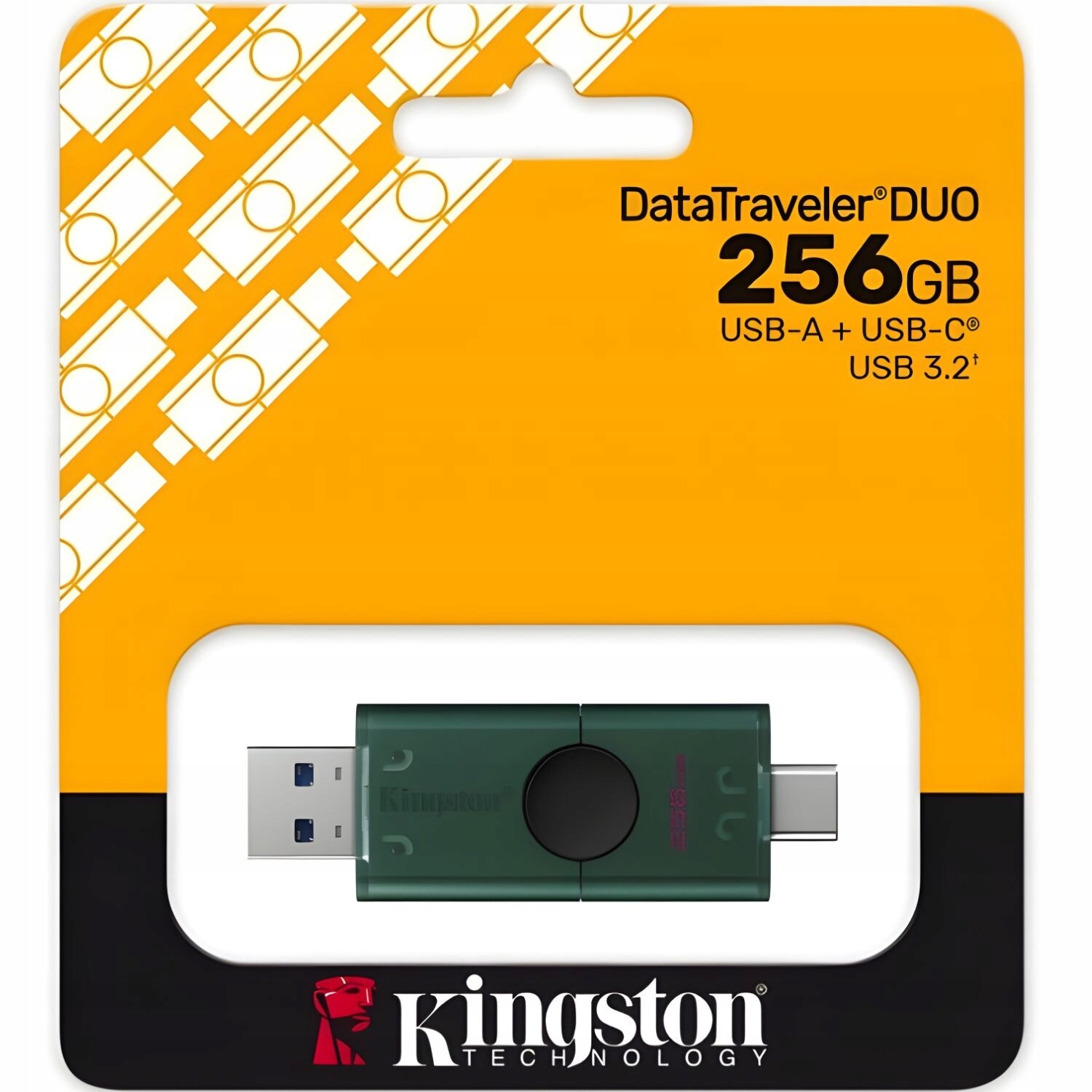 Pendrive Kingston Traveler DuoG2 256 Gb Usb-a/usb-c 3.2 zelený