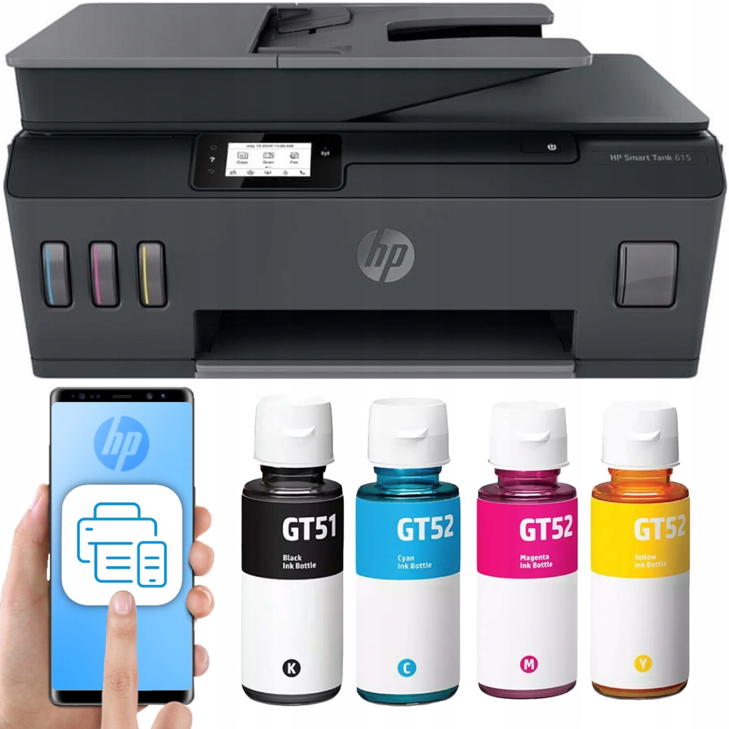 Multifunkční tiskárna Hp Smart Tank Duplex Tisk Sken Kopie Adf Wifi Inkousty