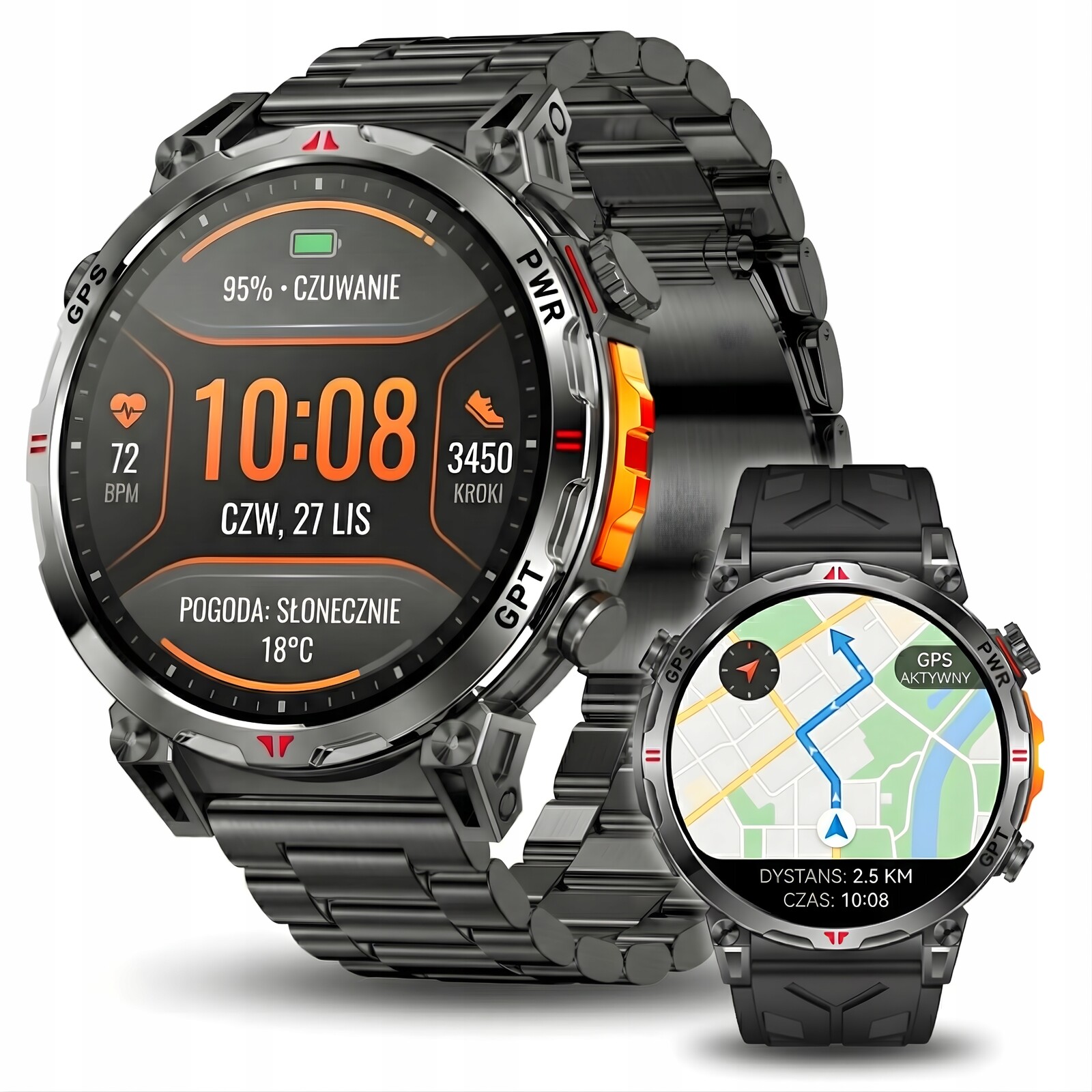 Chytré Hodinky NejtStyle Amoled Gps Chatgpt 650mAh 3ATM KC93 černé