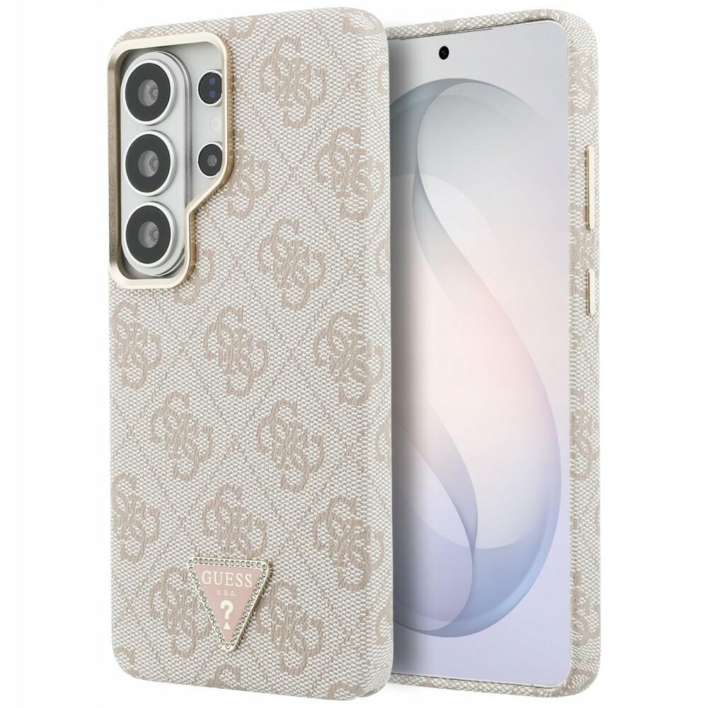 Pouzdro Guess 4G Triangle Logo MagSafe pro Samsung Galaxy S26 Ultra růžové