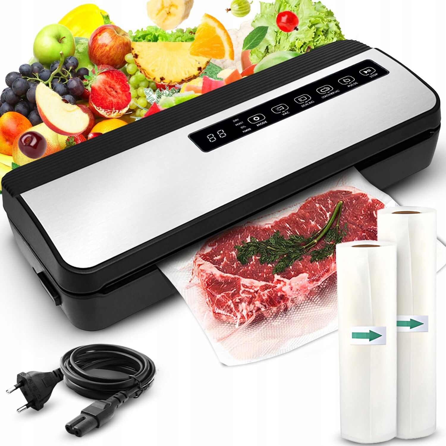 Automatická Vakuová Svařovačka Pro Balení Potravin 0,8 Kpa 130 W Fólie