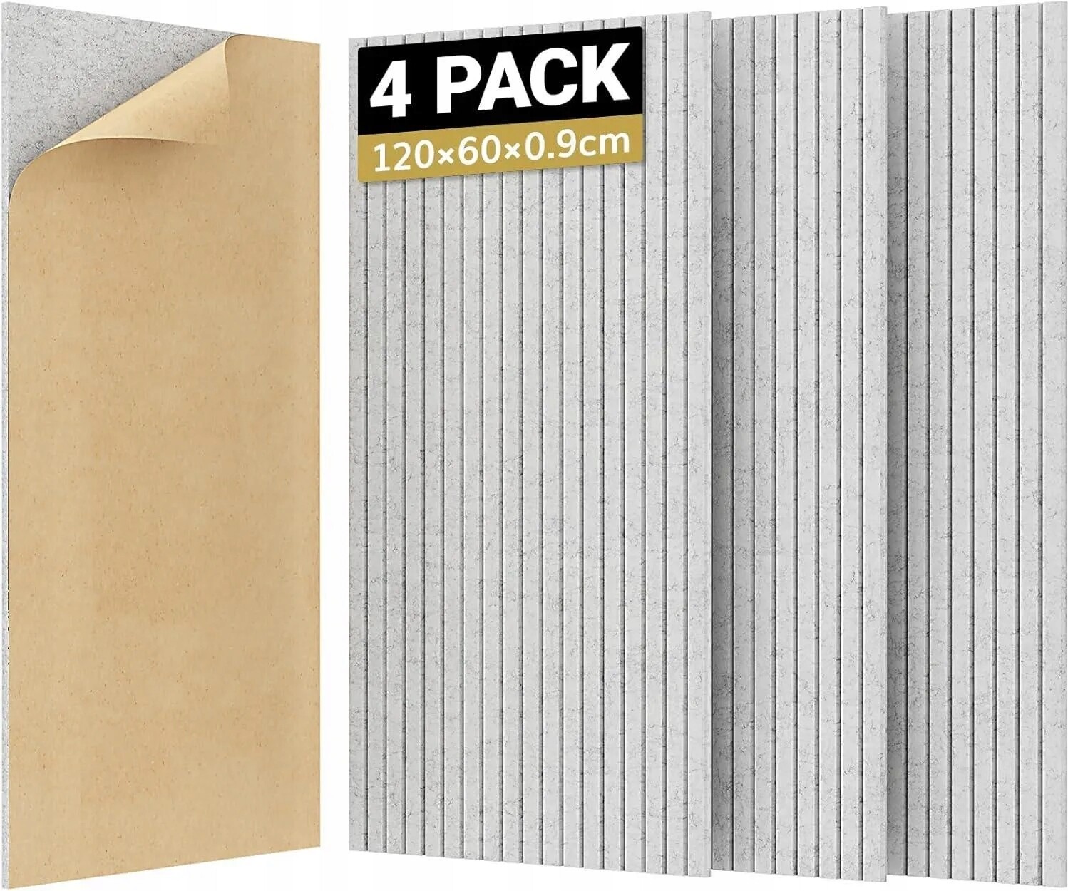 Akustické panely 4ks Samolepící Tonor 120X60 cm Šedé