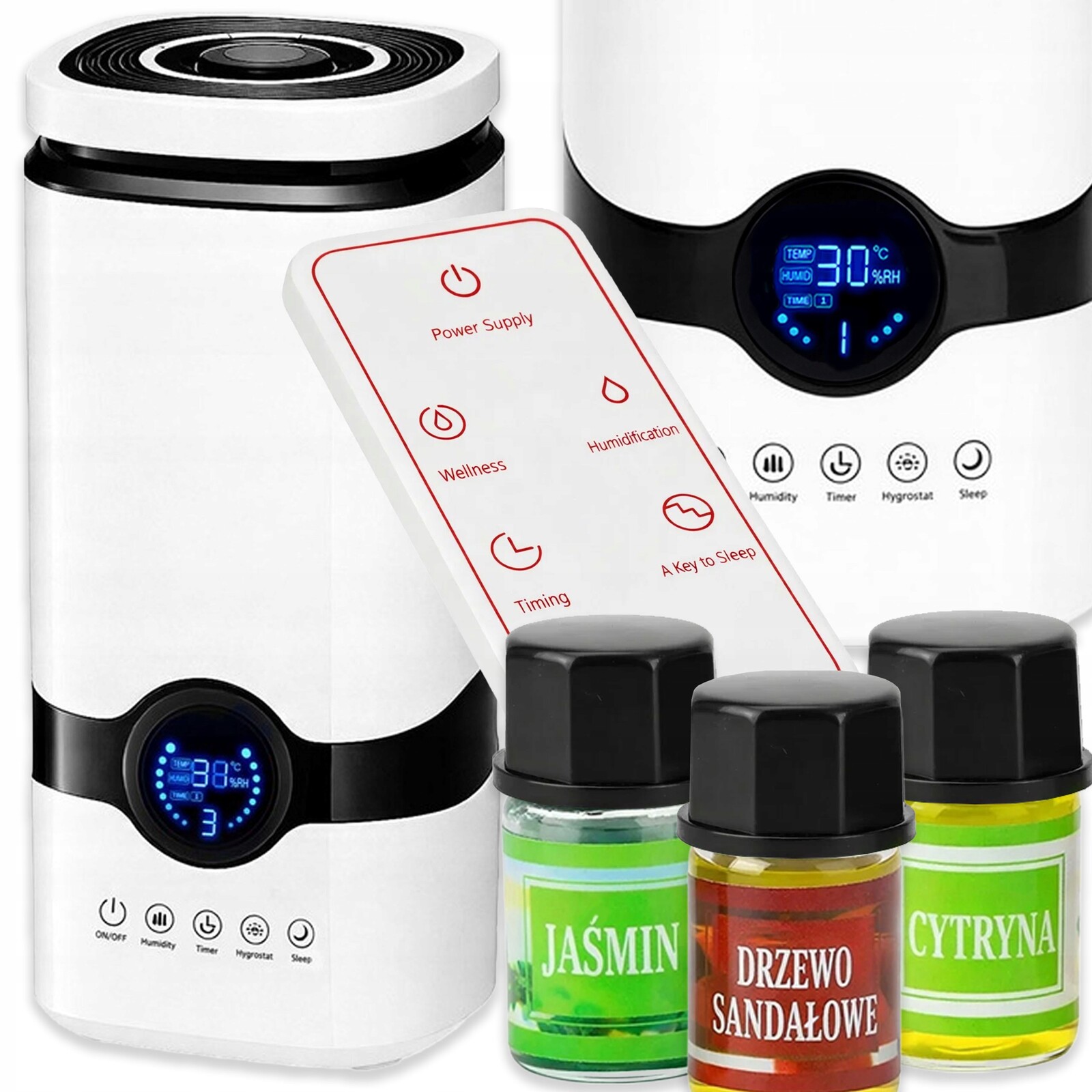 Zvlhčovač Vzduchu Automatická Aromaterapie Difuzér 3 Oleje