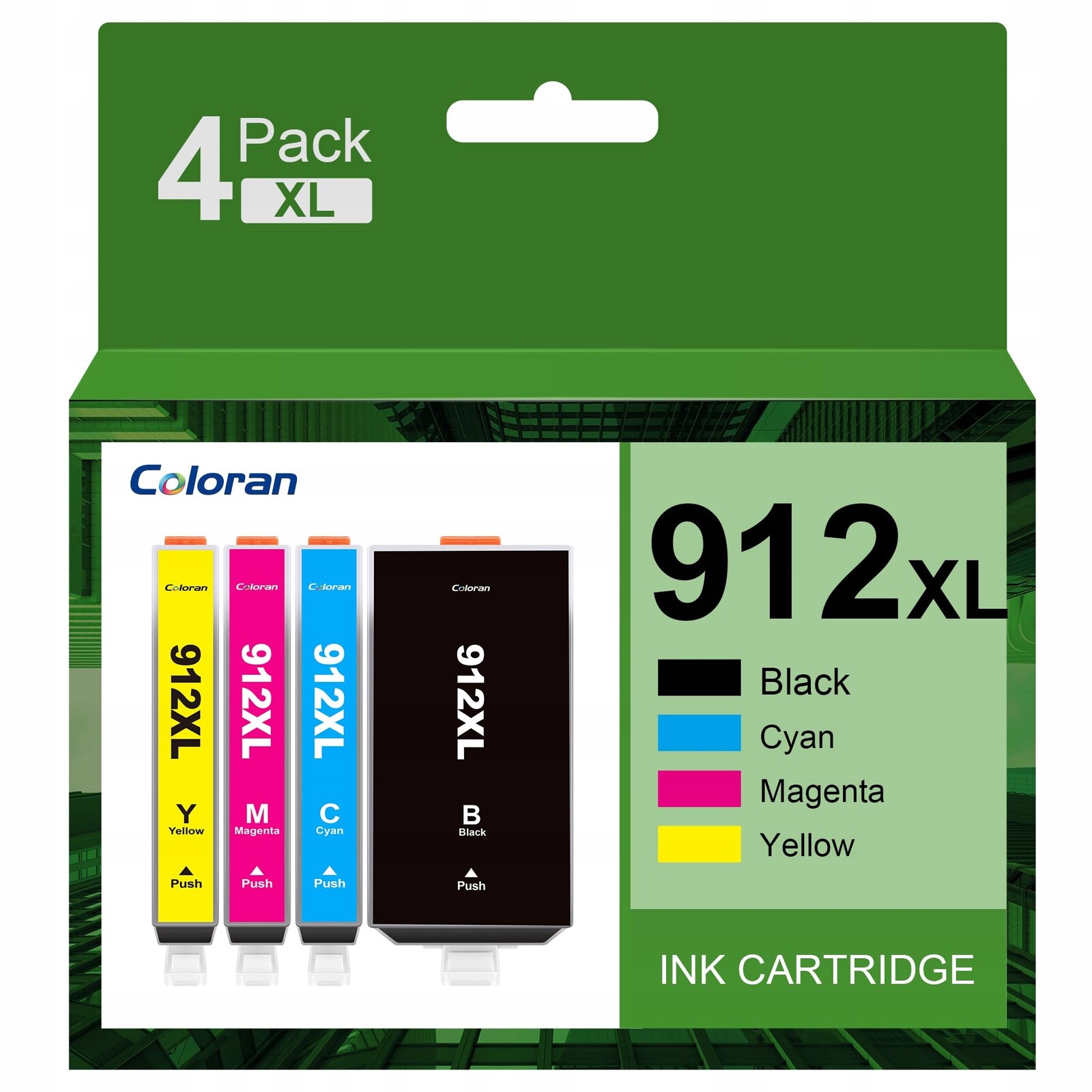 Coloran 912XL Multipack cartridge Hp 912 (černá, azurová, žlutá, purpurová)