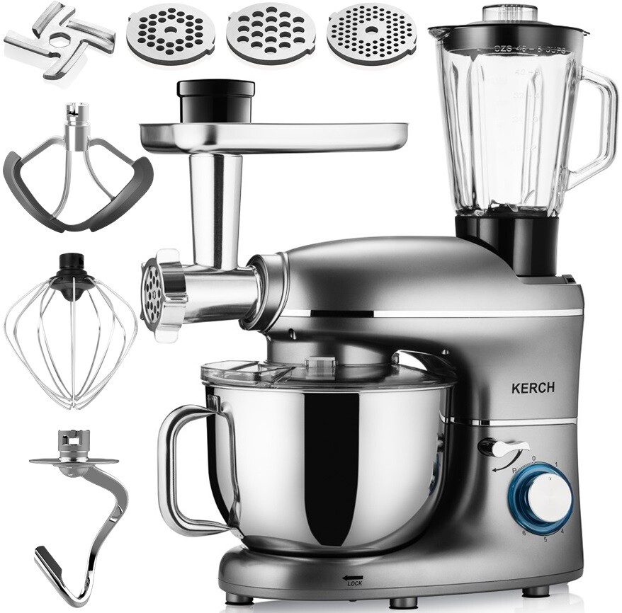 Kuchyňský Robot Planetární Mixér S Mísou Kerch Rotary Grey 6,2 L