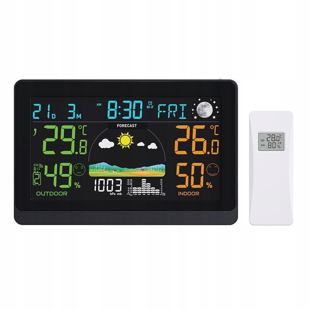 Bezdrátová meteorologická stanice Barometr Teploměr 1*senzor