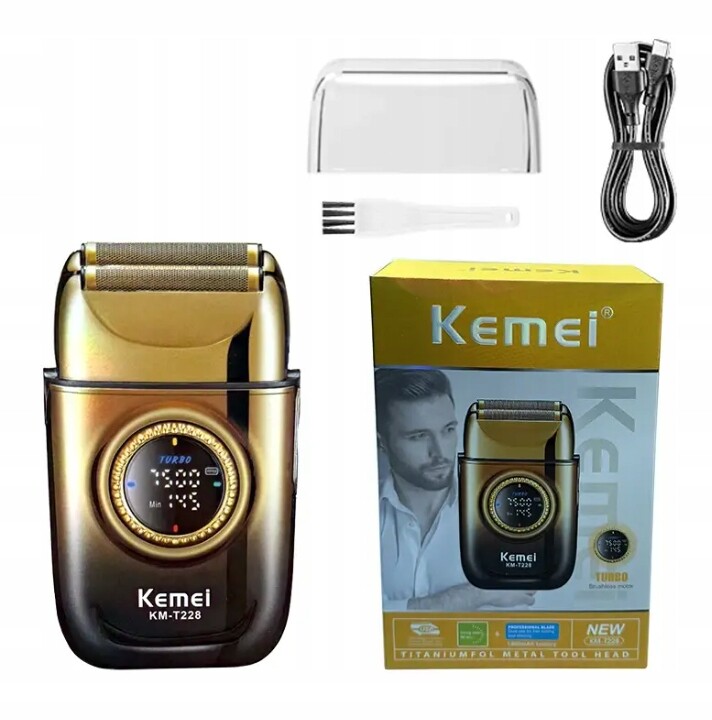 Elektrický Holicí Strojek Kemei KM-T228, 1400 mAh, 90 minut, Turbo Led