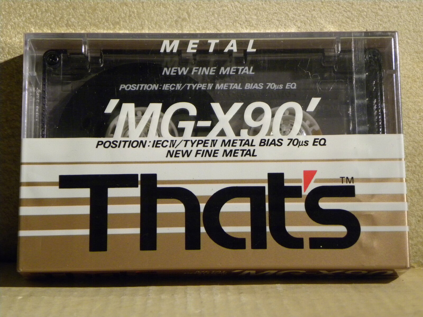 METALová kazeta magnetofonová Thats Mg-x 90 Typ IV, nová ve fólii