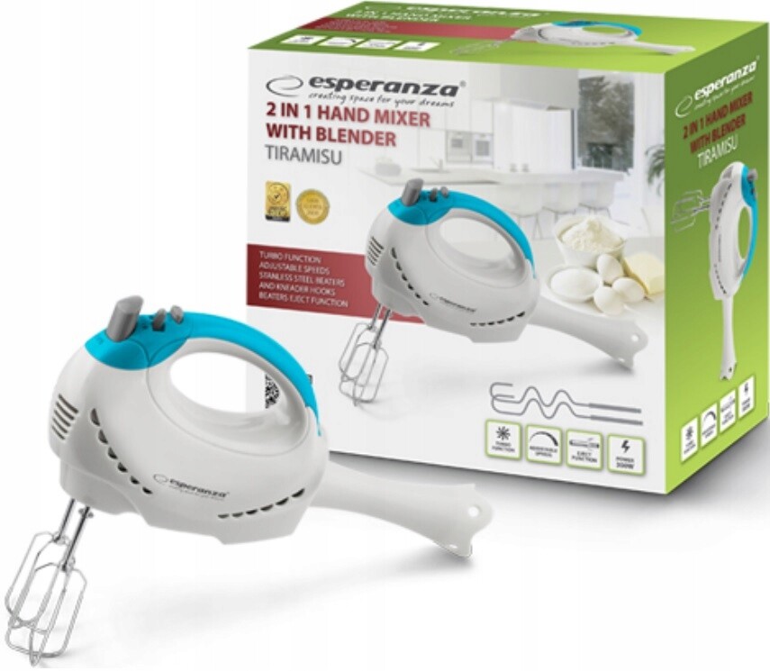 Ruční mixér Esperanza Tiramisu EKM010 300 W bílý