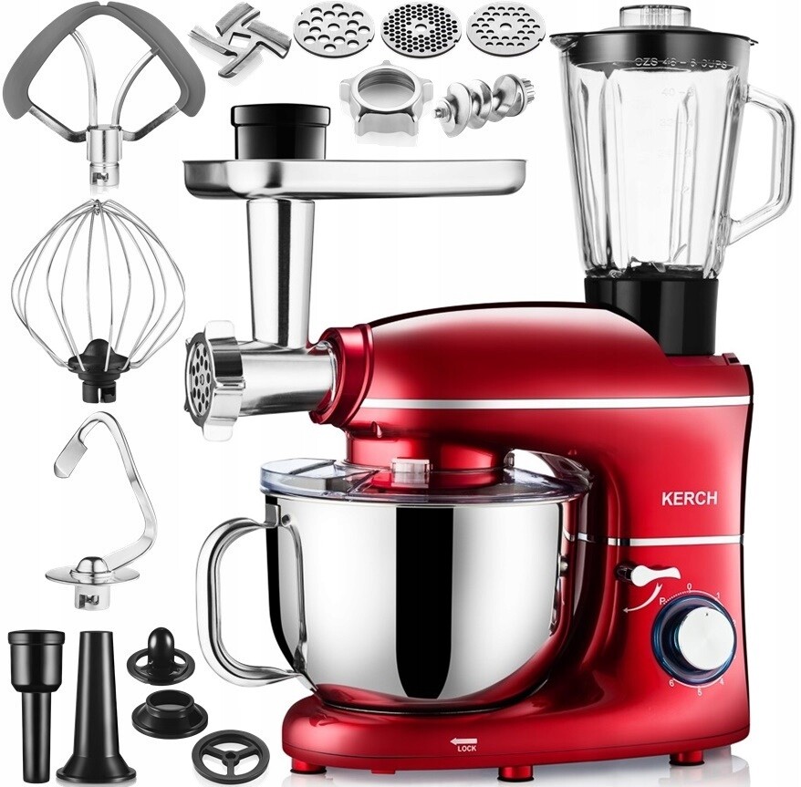 Kuchyňský Robot Planetární Mixér S Mísou Kerch Rotary Red 6,2 L