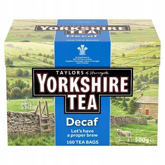 Čaj černý, bezkofeinový, expresní Yorkshire Tea 500 g 160 sáčků
