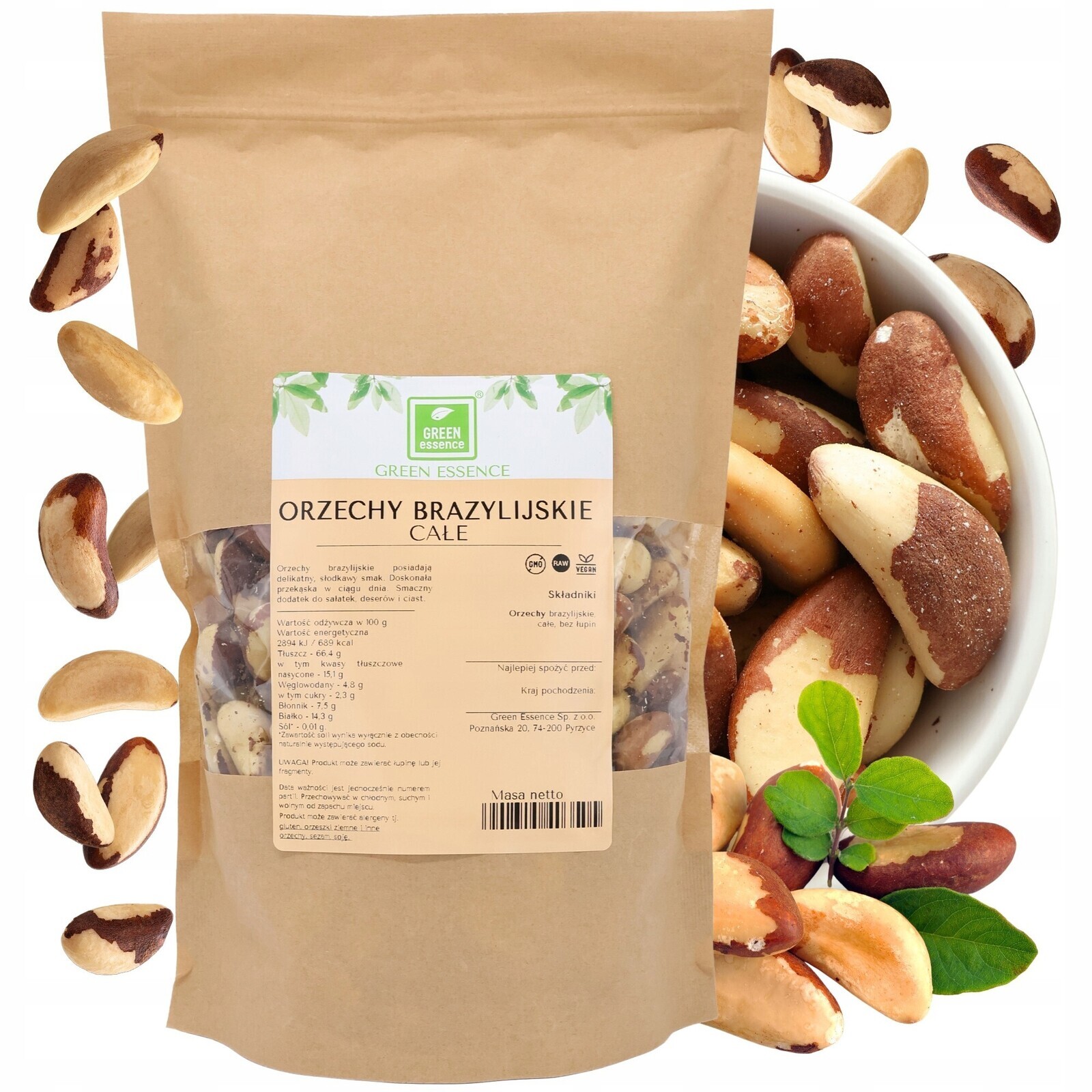 Brazilské ořechy celé Velké XXL 1 kg Přírodní Čerstvé Brazilské ořechy